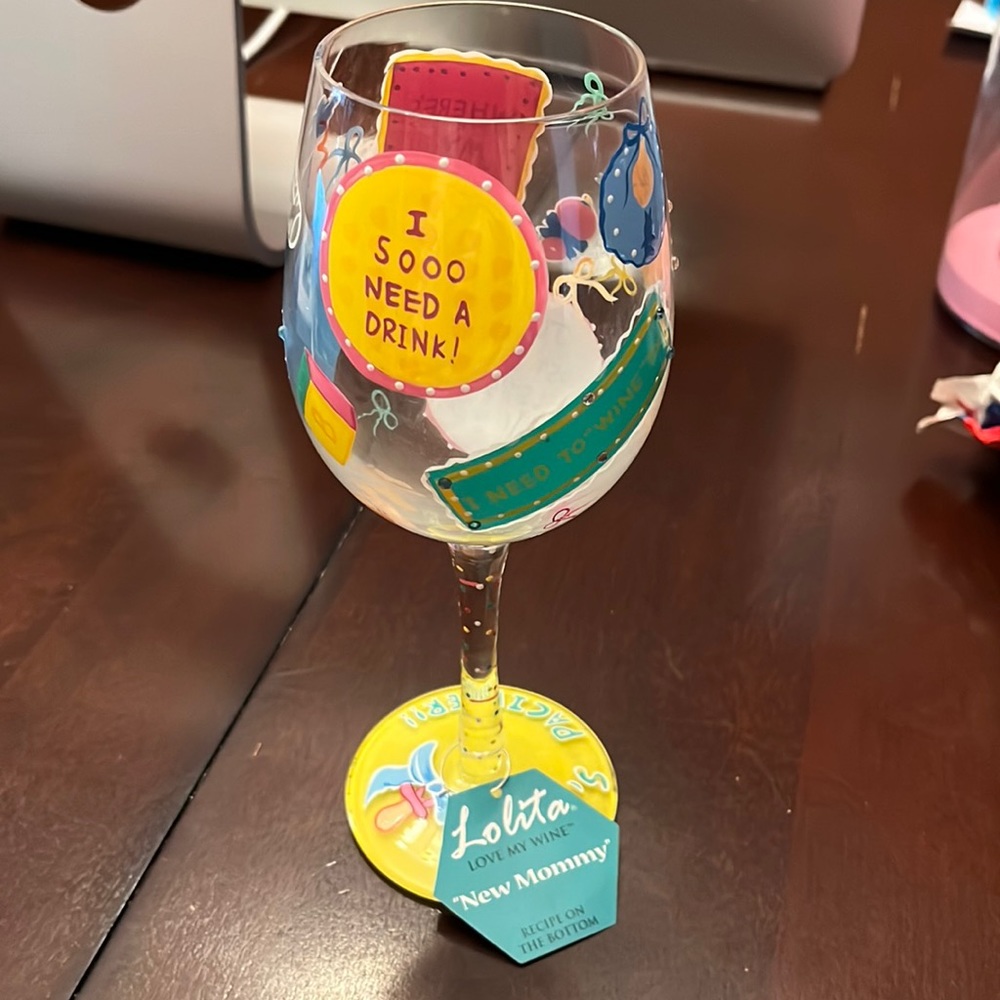 New Mommy Lolita Wine Glass